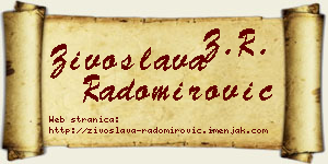 Živoslava Radomirović vizit kartica